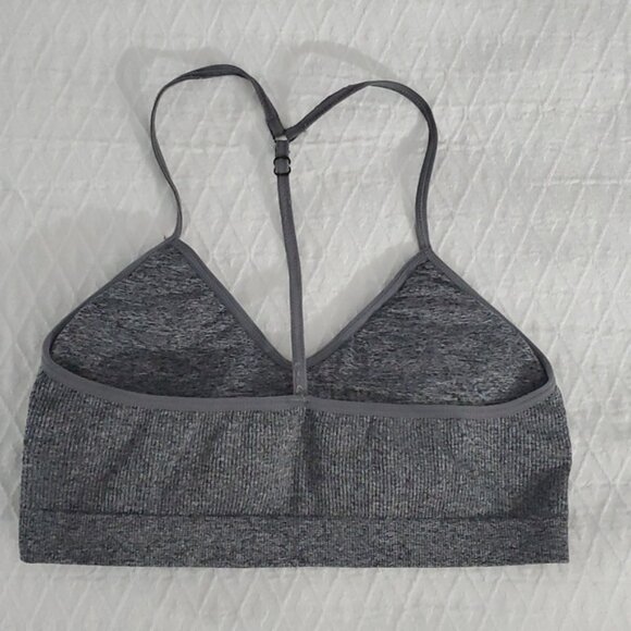 DANSKIN Grey Heather Razerback Adjustable Sports Bra - Picture 4 of 5